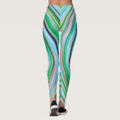 Abstract Kleurrijk Fractal Pattern #3 Leggings (Achterkant)