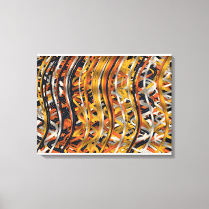 Abstract Kleurrijk Gedraaid Touwpatroon Canvas Afdruk