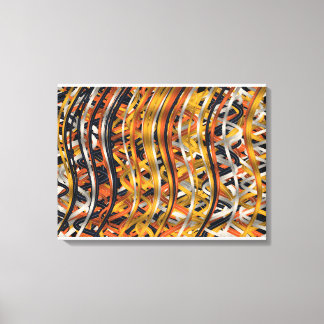 Abstract Kleurrijk Gedraaid Touwpatroon Canvas Afdruk