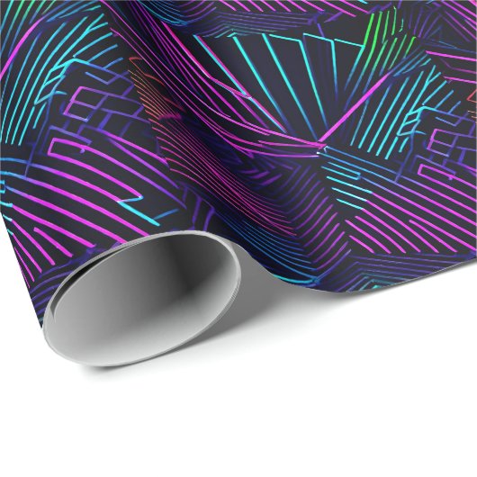 Abstract kleurrijk geometrisch cadeaupapier (Rol Hoek)