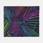 Abstract kleurrijk geometrisch fleece deken (Voorkant (Horizontaal))