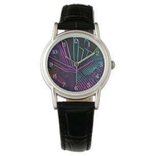 Abstract kleurrijk geometrisch horloge