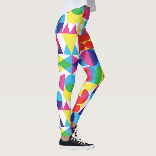Abstract kleurrijk geometrisch patroonontwerp. leggings (Rechts)