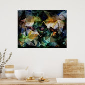 Abstract kleurrijk geometrisch poster (Keuken)