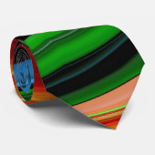 Abstract kleurrijk gezicht - Zwemelen Stropdas (Opgerold)