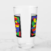 Abstract kleurrijk glas (Links)