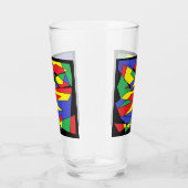 Abstract kleurrijk glas (Rechts)