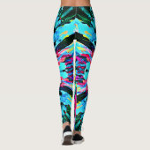Abstract kleurrijk gloedpatroon leggings (Achterkant)