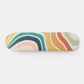 Abstract kleurrijk golvend patroon skateboard (Horizontaal)