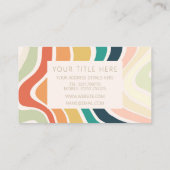 Abstract kleurrijk golvend patroon visitekaartje (Achterkant)