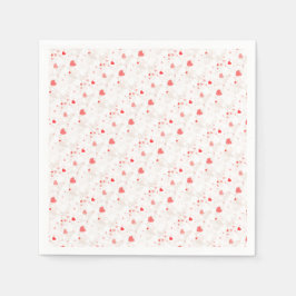 Abstract kleurrijk hartenpatroon servet