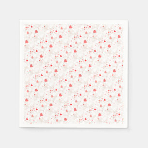 Abstract kleurrijk hartenpatroon servet