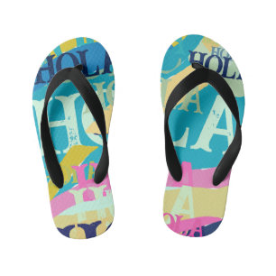 Abstract Kleurrijk Hola Kinder Teenslippers