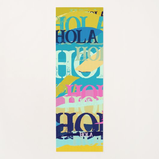 Abstract Kleurrijk Hola Yogamat (Voorkant)