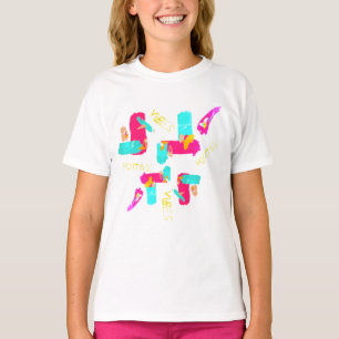Abstract Kleurrijk Kunst Positieve Vibes T-Shirt