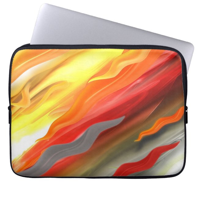 Abstract kleurrijk laptop sleeve (Voorkant)