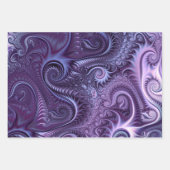 Abstract kleurrijk Lila en Violet Spiral Patroon Inpakpapier Vel (Voorkant 3)