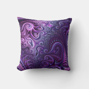 Abstract kleurrijk Lila en Violet Spiral Patroon Kussen