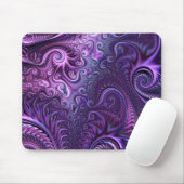Abstract kleurrijk Lila en Violet Spiral Patroon Muismat (Met muis)