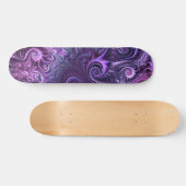 Abstract kleurrijk Lila en Violet Spiral Patroon Skateboard (Horizontaal)