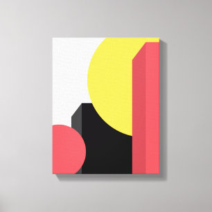 Abstract, kleurrijk, modern, eenvoudig, levendig d canvas afdruk