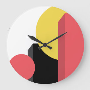 Abstract, kleurrijk, modern, eenvoudig, levendig d grote klok