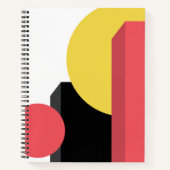 Abstract, kleurrijk, modern, eenvoudig, levendig d notitieboek (Voorkant)