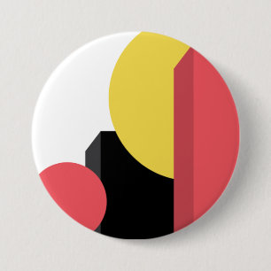Abstract, kleurrijk, modern, eenvoudig, levendig d ronde button 7,6 cm
