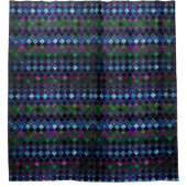 Abstract kleurrijk mozaïekGlas in lood #11 Douchegordijn (Voorkant)