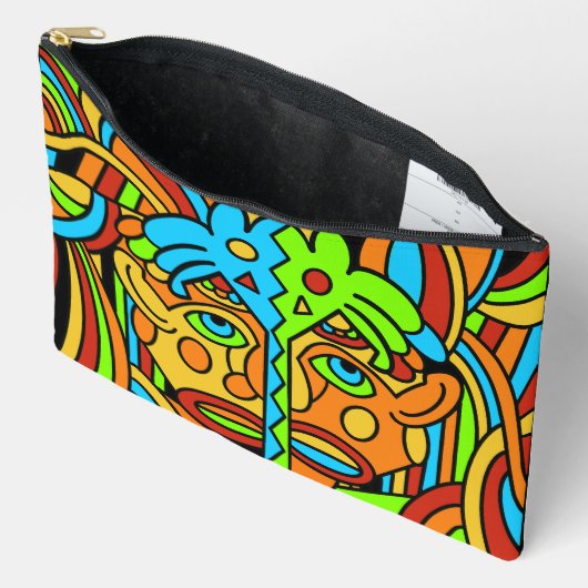 Abstract kleurrijk ontwerp etui (Open)