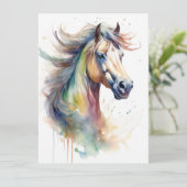 Abstract kleurrijk paard kaart (Staand voorkant)