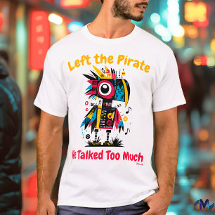 Abstract kleurrijk papegaai grafisch T-shirt