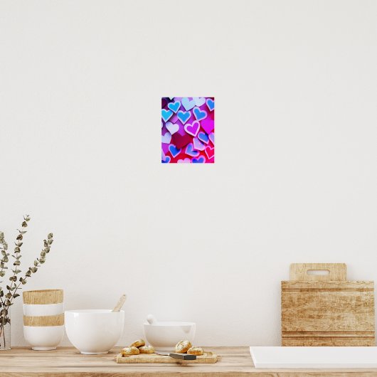 Abstract kleurrijk papier hoort poster (Keuken)