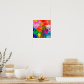 Abstract kleurrijk poster van penseelpenselen (Keuken)