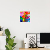 Abstract kleurrijk poster van penseelpenselen (Thuiskantoor)