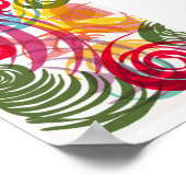 Abstract kleurrijk Poster van Tropen (Hoek)