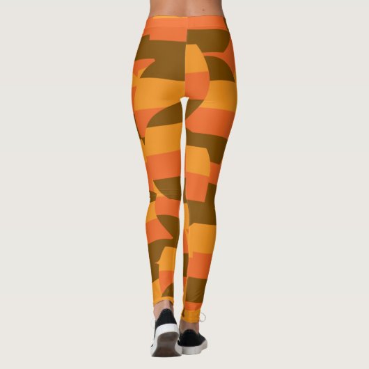 abstract kleurrijk retrorecircuit leggings (Achterkant)