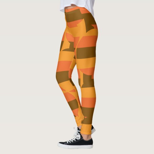 abstract kleurrijk retrorecircuit leggings (Links)