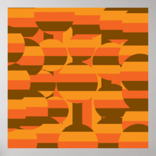 abstract kleurrijk retrorecircuit poster