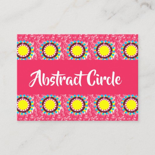 Abstract kleurrijk rondflessenpatroon visitekaartje (Voorkant)
