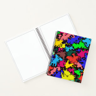 Abstract kleurrijk rondje/zakboek notitieboek