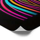 Abstract Kleurrijk Schilderen van een Zebra 2:3 Poster (Hoek)