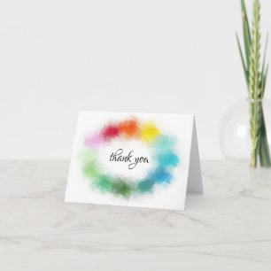 Abstract, kleurrijk Sjabloon Manuscript Dank u Tek