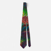 Abstract kleurrijk spiraal stropdas (Voorkant)