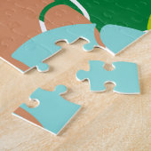 Abstract kleurrijk Tennis Balls Pattern-thema Legpuzzel (Zijkant)