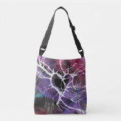 Abstract kleurrijk verwarmd hart crossbody tas (Voorkant)