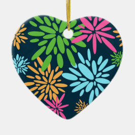 Abstract kleurrijk vuurwerkbloemen Ornament