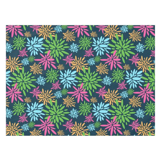 Abstract Kleurrijk Vuurwerkbloemen Tafelkleed (Voorkant (Horizontaal))