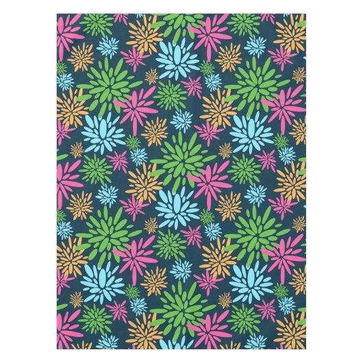 Abstract Kleurrijk Vuurwerkbloemen Tafelkleed (Voorkant)