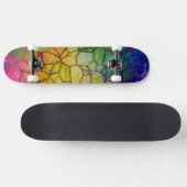 Abstract, kleurrijk web skateboard (Horizontaal)